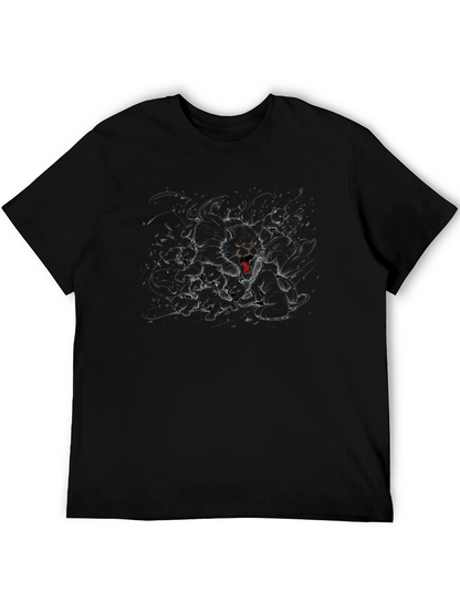 Black T-Shirt with Black Panther Graphic