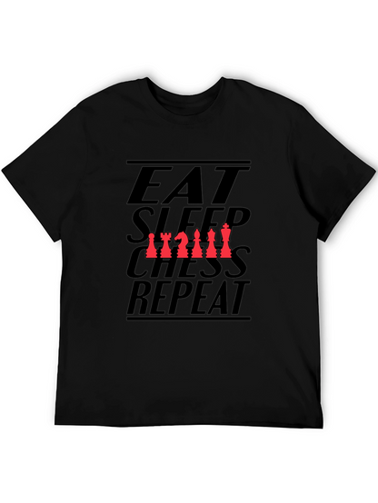 Eat Sleep Chess Repeat Black T-Shirt