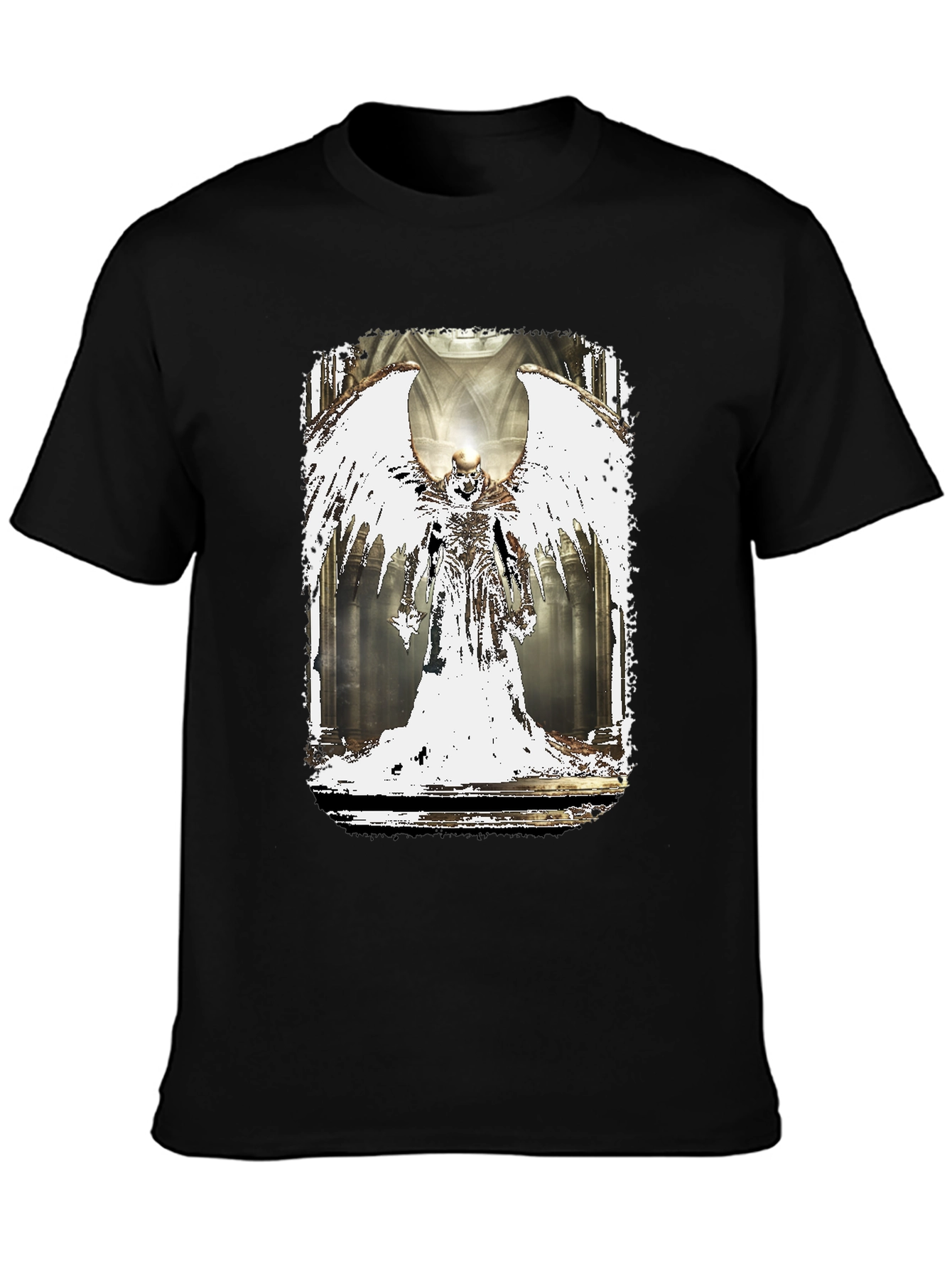Winged Angel Graphic Black T-Shirt