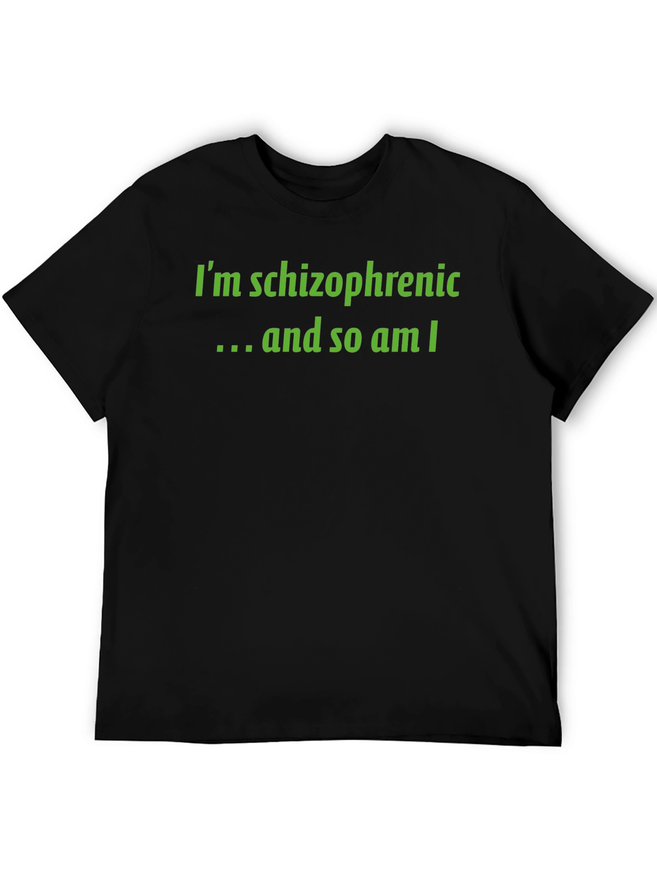 Schizophrenic Humor Graphic Tee - Black