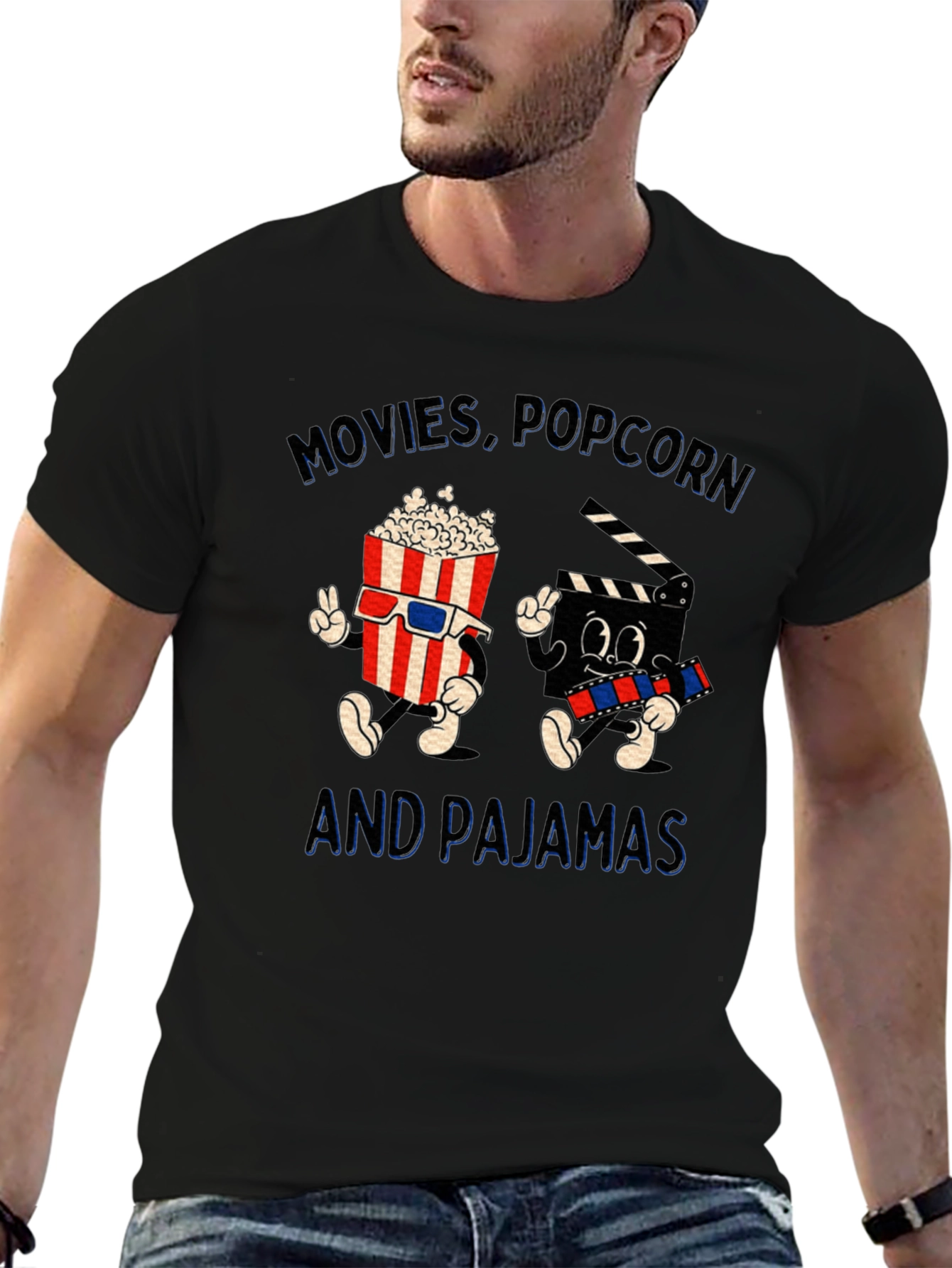 Movies Popcorn & Pajamas T-Shirt
