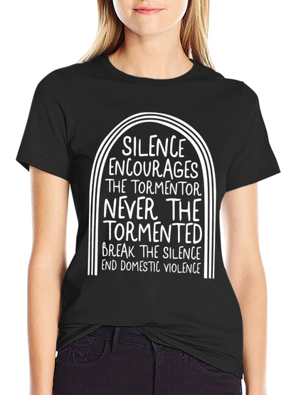Silence Encourages Domestic Violence Awareness T-Shirt