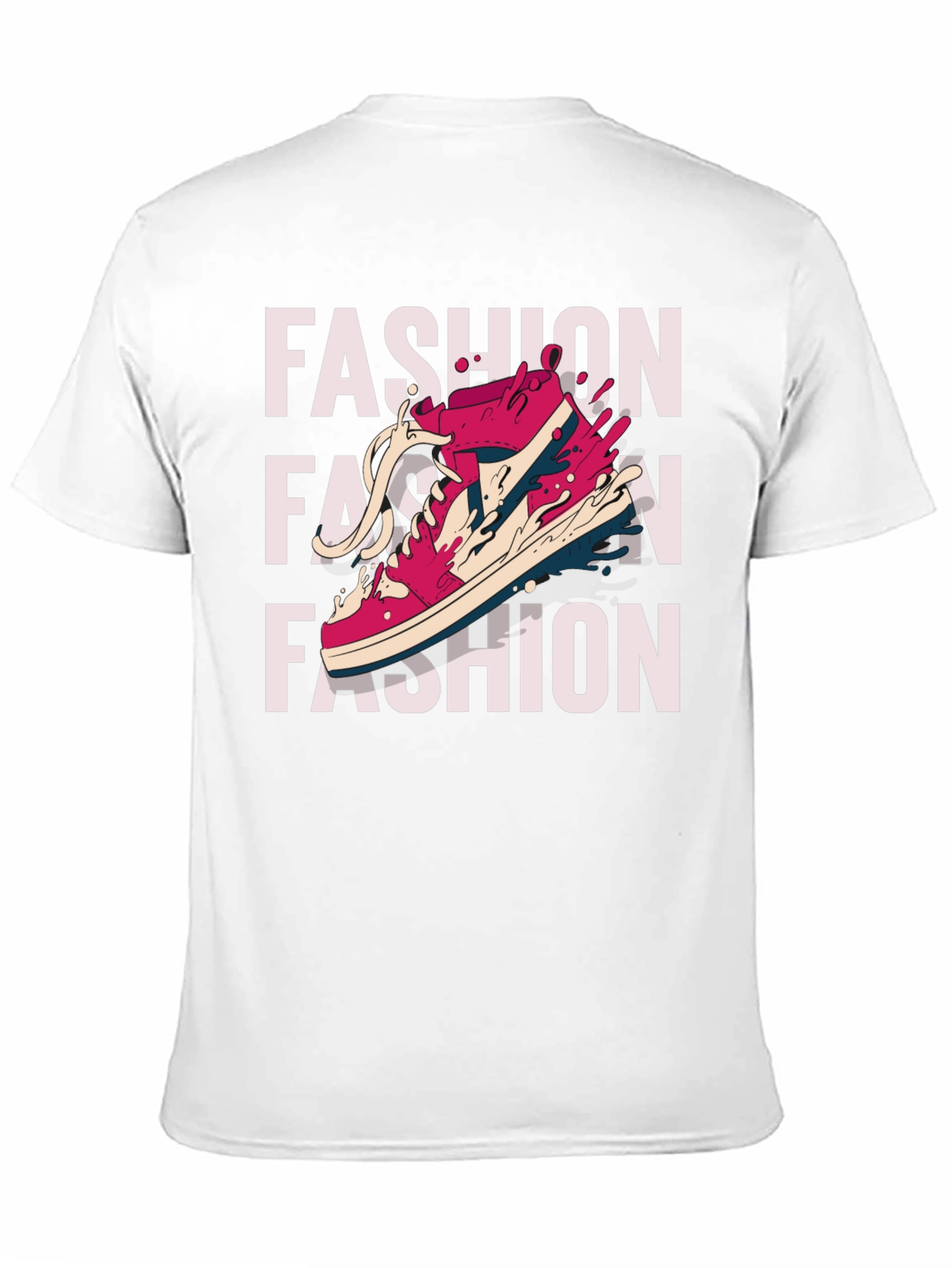 Trendy Fashion Sneaker Graphic Print T-Shirt