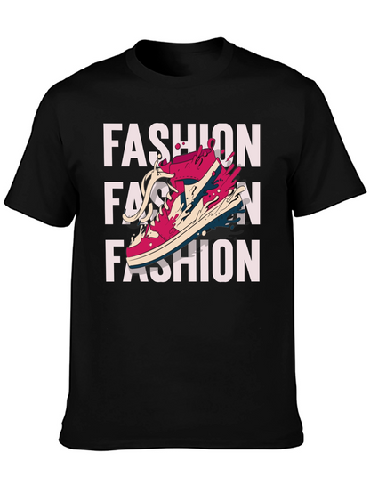 Trendy Fashion Sneaker Graphic Print T-Shirt