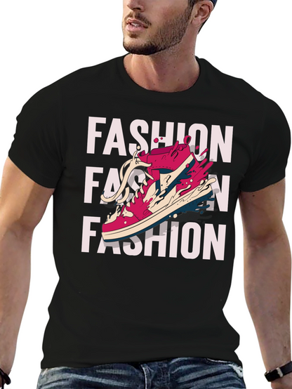 Trendy Fashion Sneaker Graphic Print T-Shirt