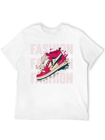 Trendy Fashion Sneaker Graphic Print T-Shirt