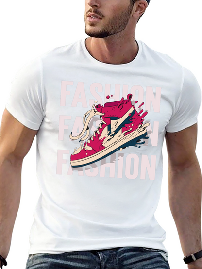 Trendy Fashion Sneaker Graphic Print T-Shirt
