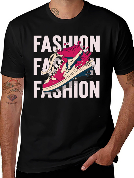 Trendy Fashion Sneaker Graphic Print T-Shirt