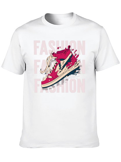 Trendy Fashion Sneaker Graphic Print T-Shirt