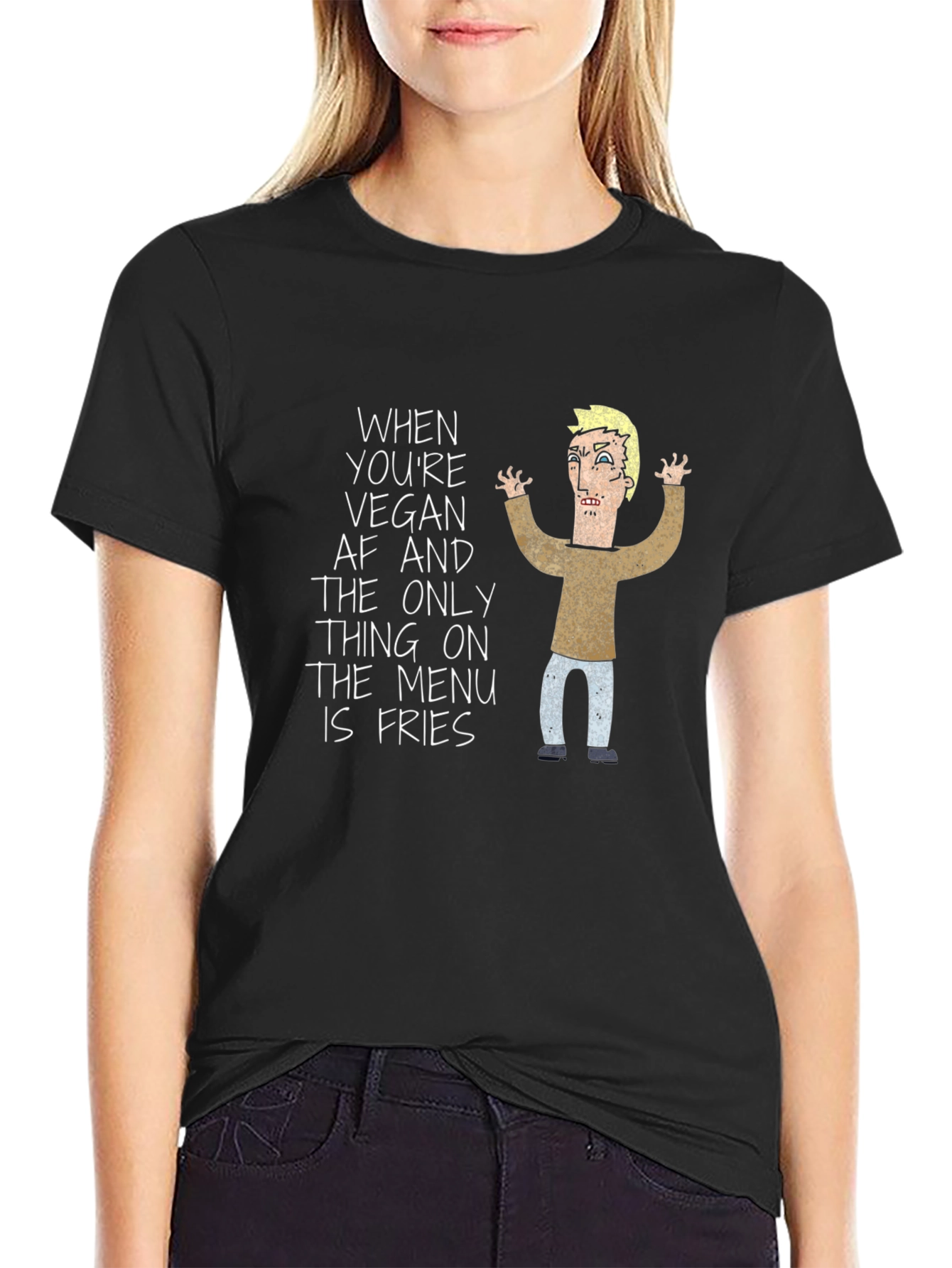 Vegan AF Fries Graphic T-Shirt