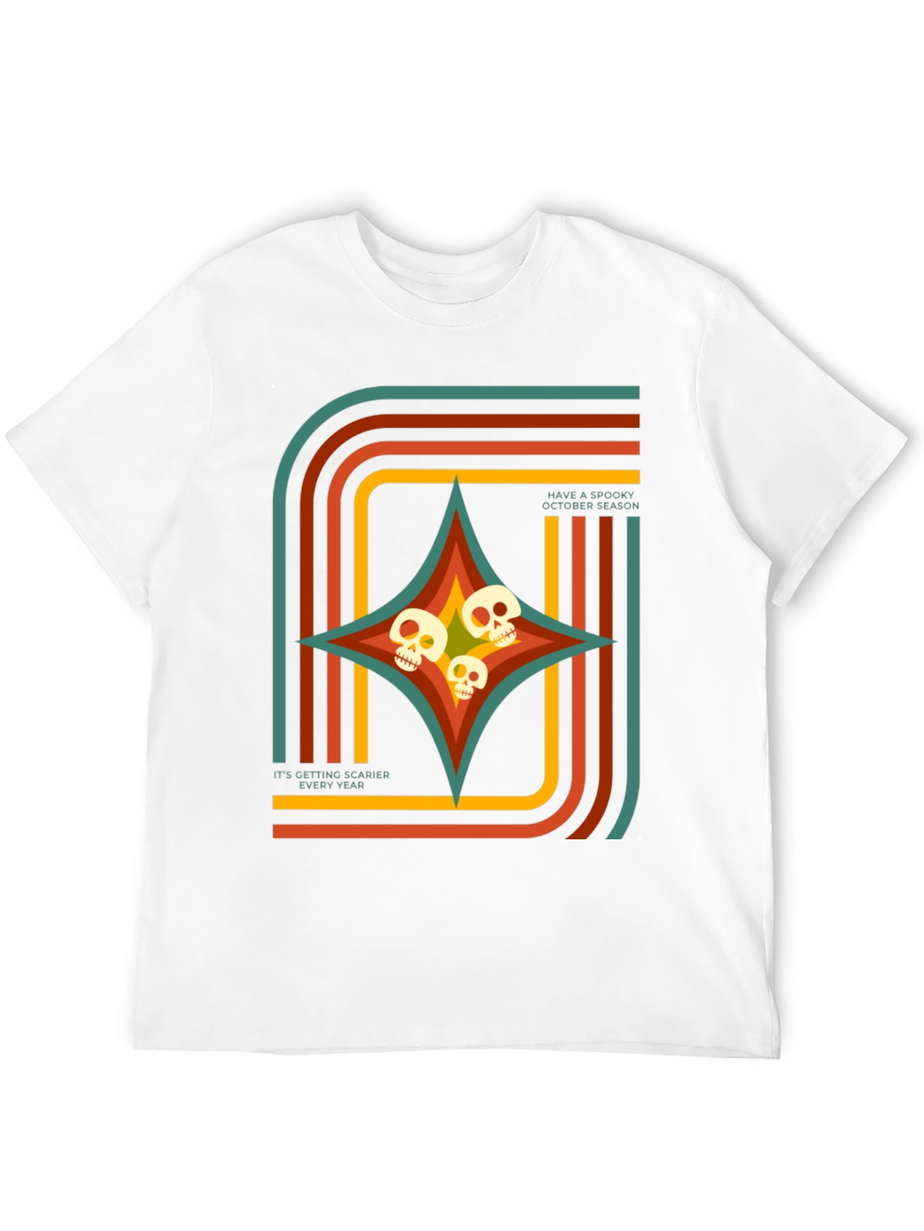 Spooky Season Retro Skull T-Shirt