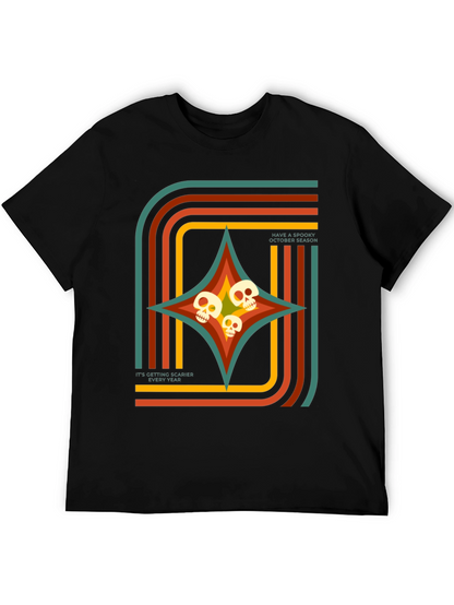 Spooky Season Retro Skull T-Shirt