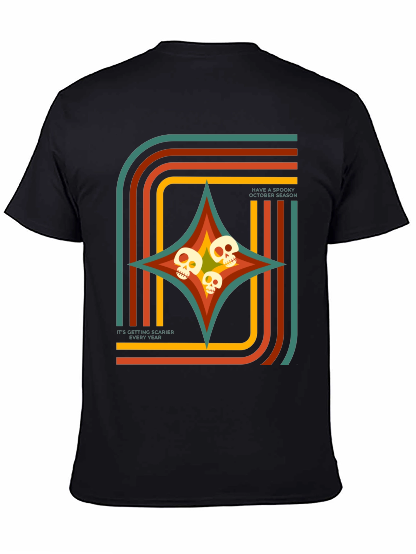 Spooky Season Retro Skull T-Shirt