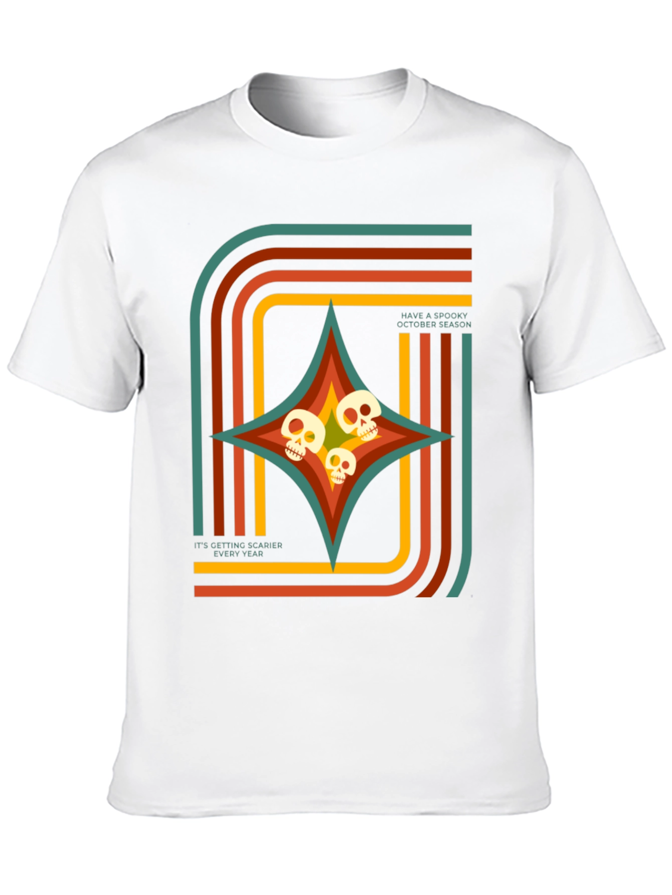 Spooky Season Retro Skull T-Shirt