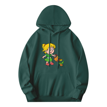 Vintage Cartoon Gardening Girl Hoodie