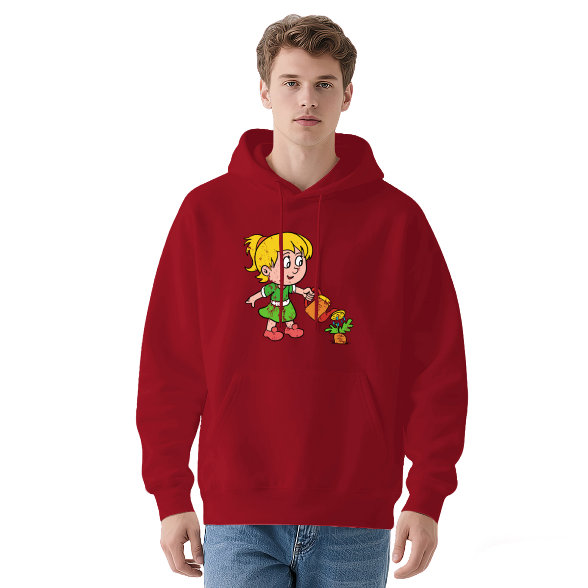 Vintage Cartoon Gardening Girl Hoodie