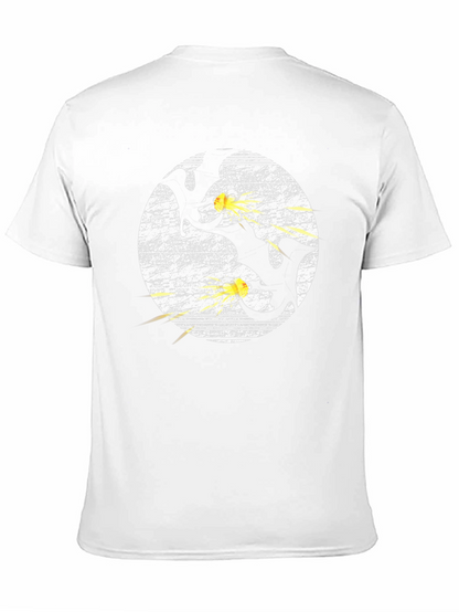 Gun Cats Graphic Tee - Black Cotton Crewneck T-Shirt