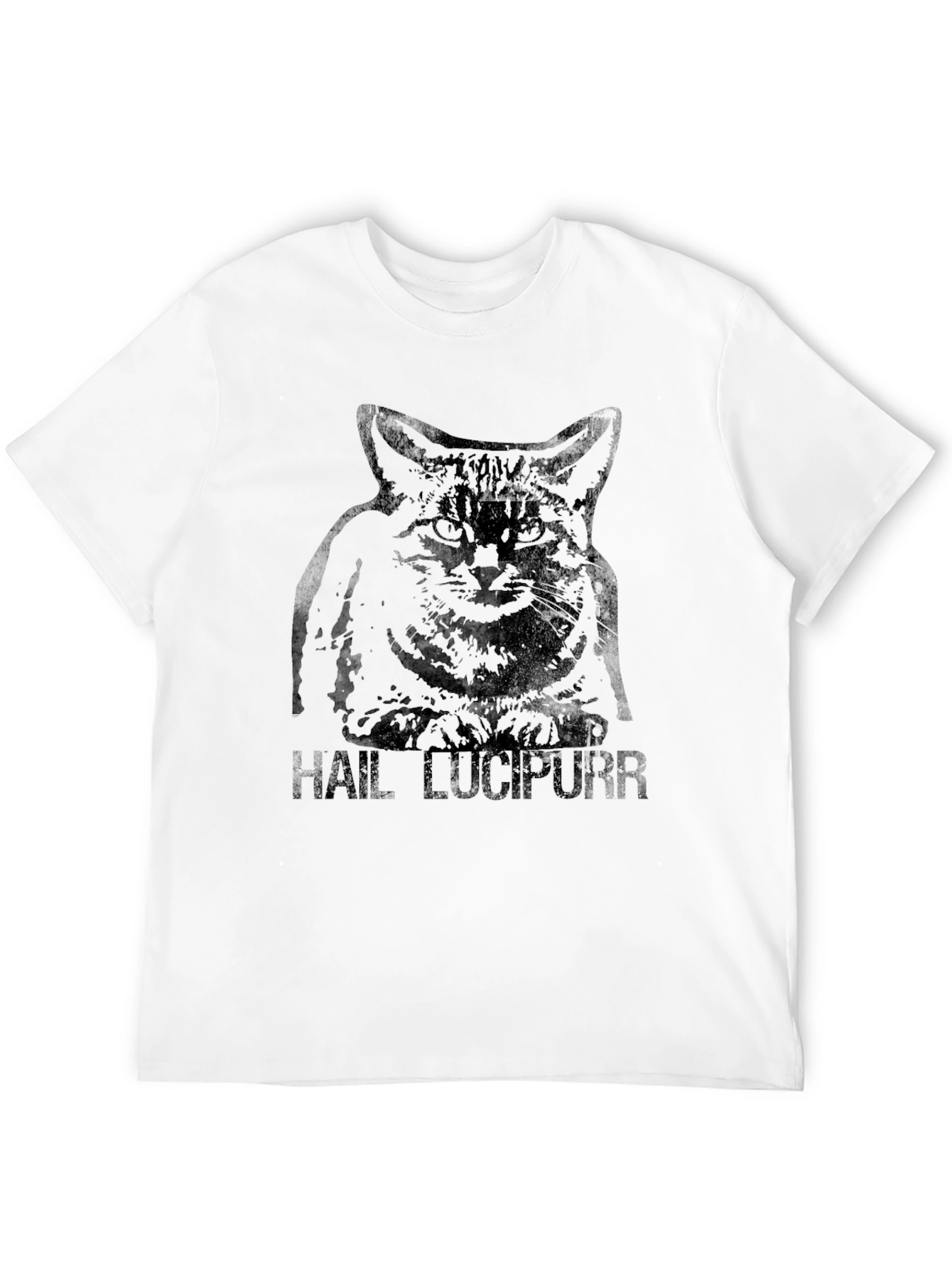 Hail Lucipurr T-Shirt - Dark Humor Cat Tee