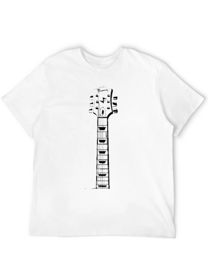 Guitar Neck Graphic Tee - Rocker Style Shirt