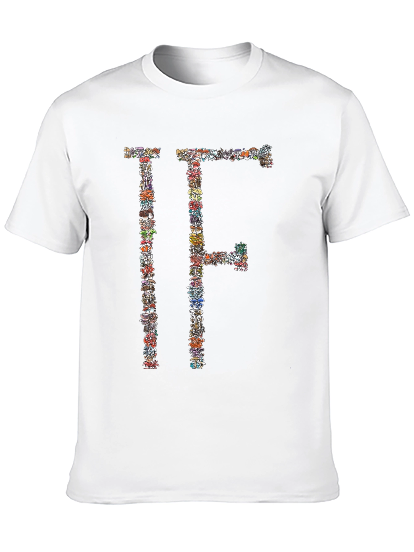 Floral Letter Graphic Black T-Shirt