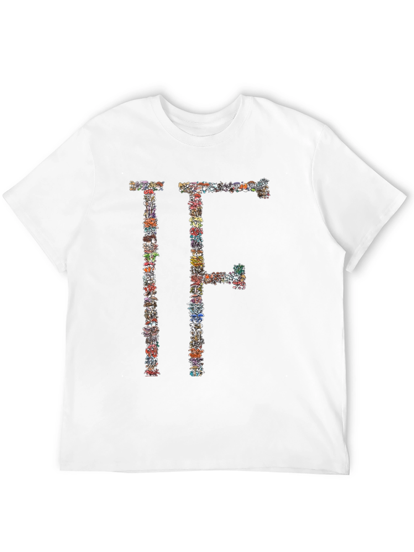 Floral Letter Graphic Black T-Shirt