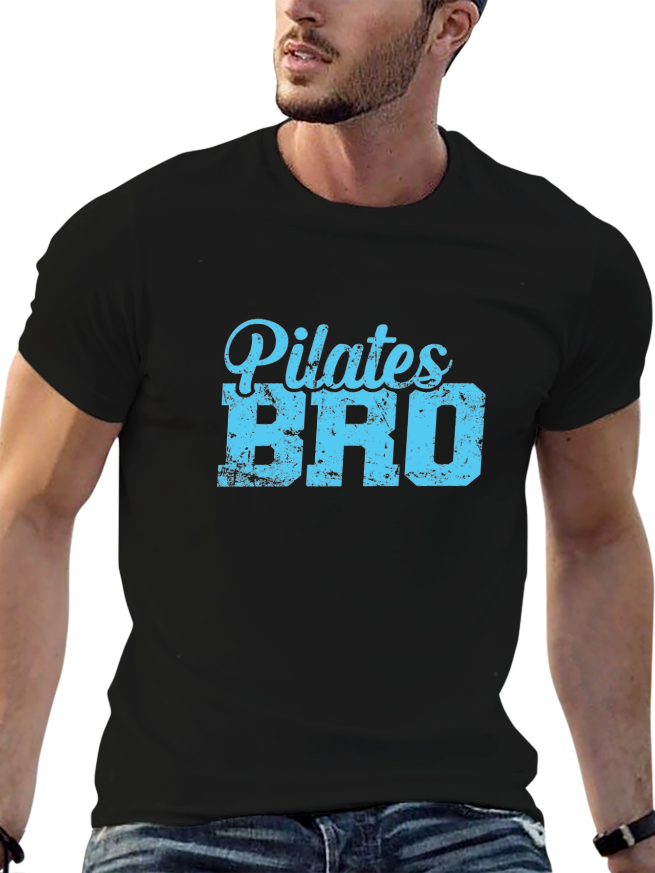 Pilates Bro Graphic T-Shirt - Mens Black Tee