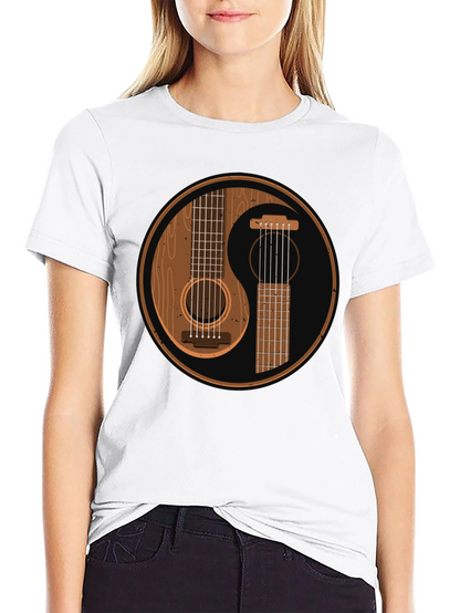 Yin Yang Guitar Graphic T-Shirt