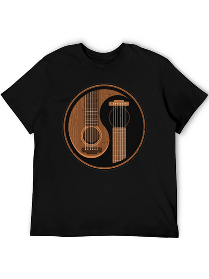 Yin Yang Guitar Graphic T-Shirt