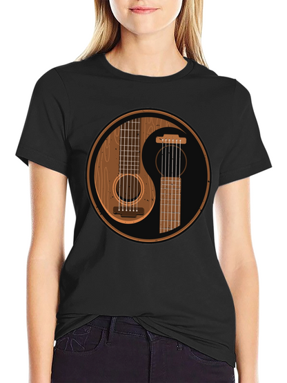 Yin Yang Guitar Graphic T-Shirt