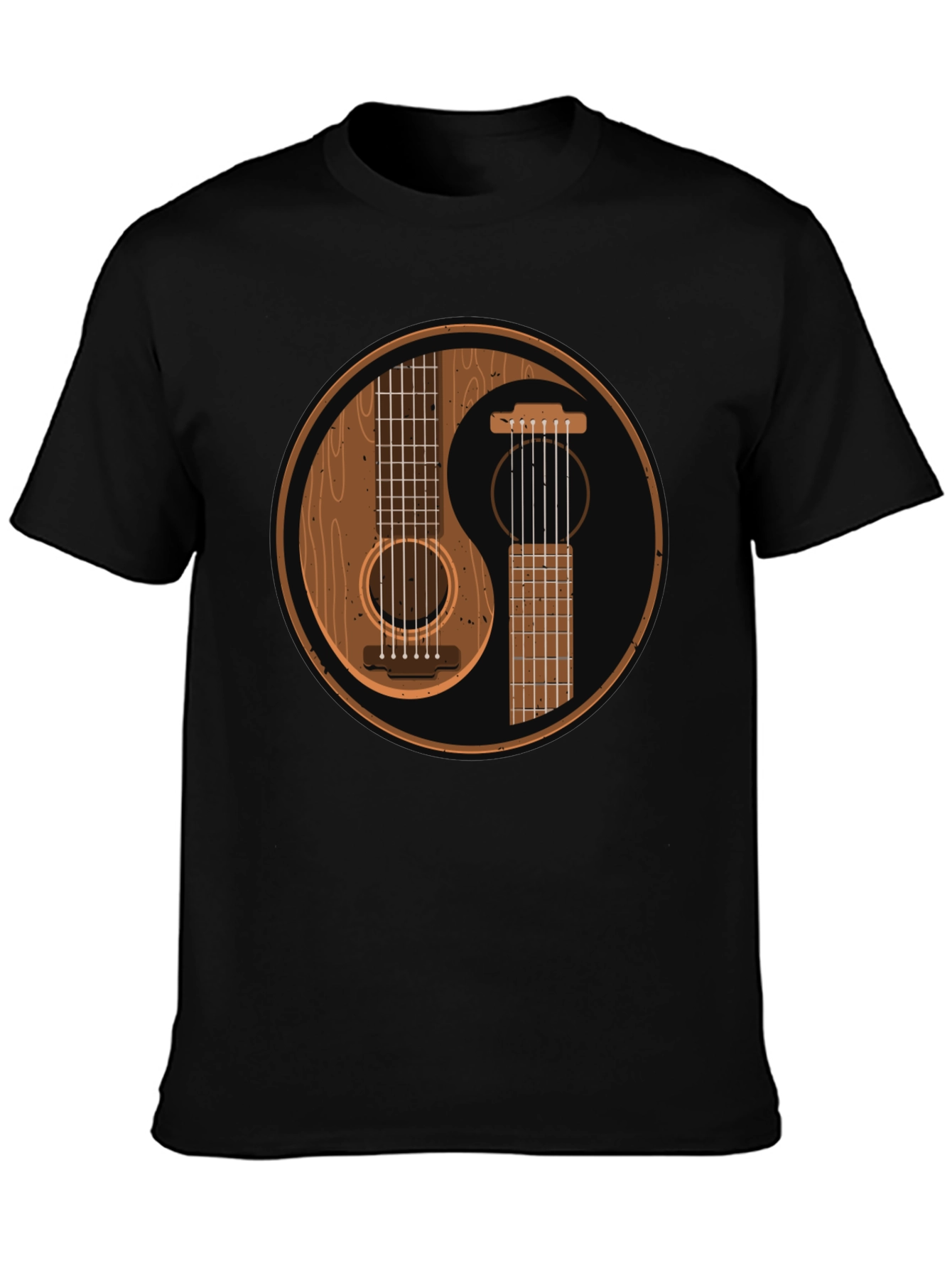 Yin Yang Guitar Graphic T-Shirt