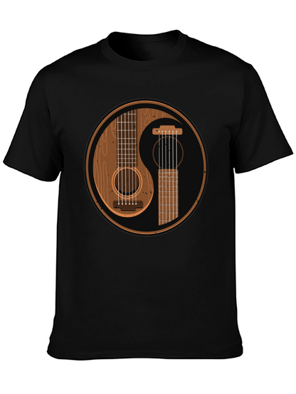 Yin Yang Guitar Graphic T-Shirt