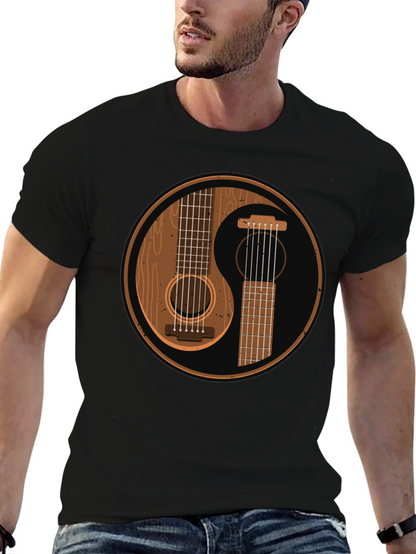 Yin Yang Guitar Graphic T-Shirt