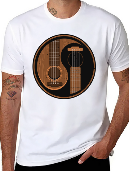 Yin Yang Guitar Graphic T-Shirt
