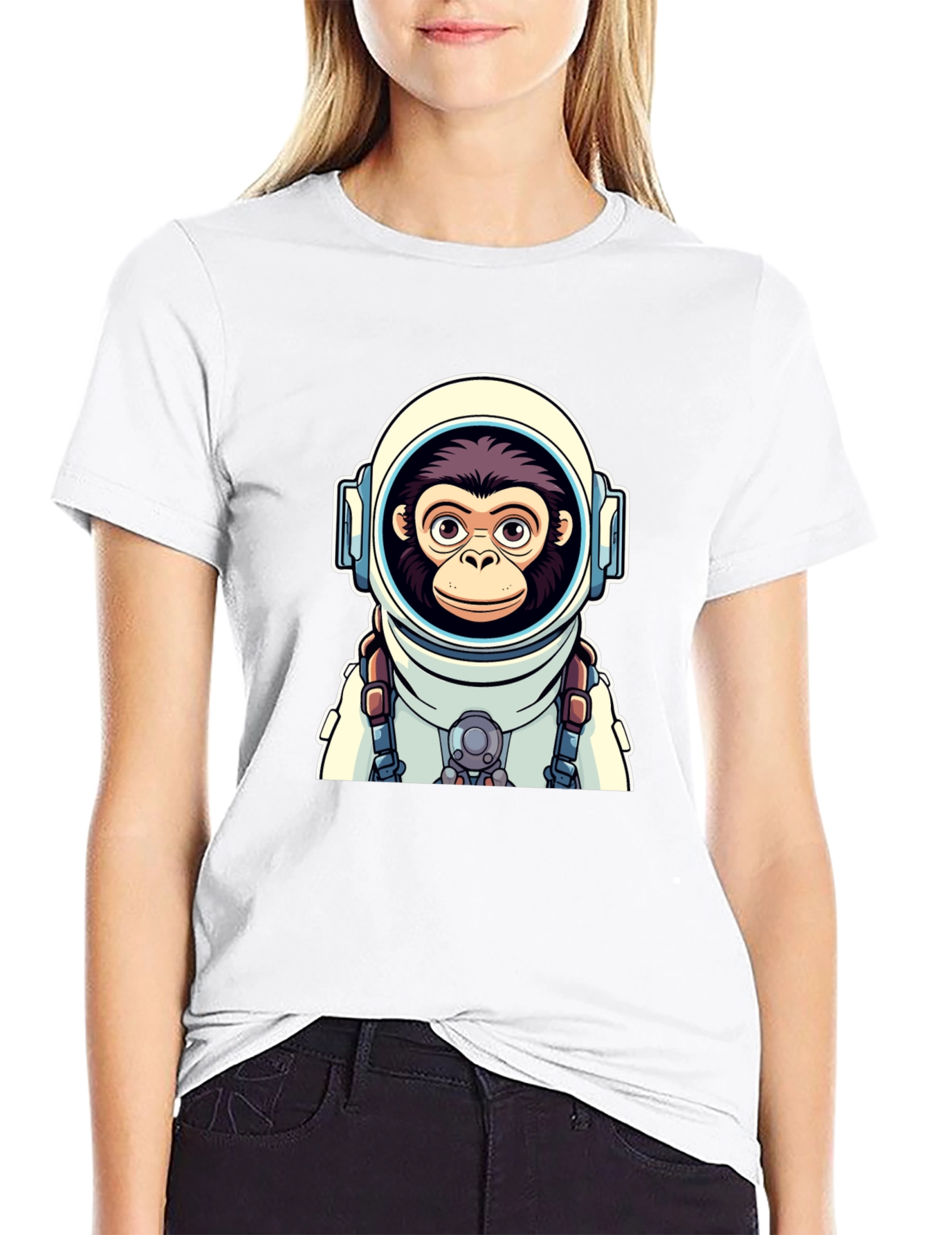 Astro-Monkey Graphic Tee - Black