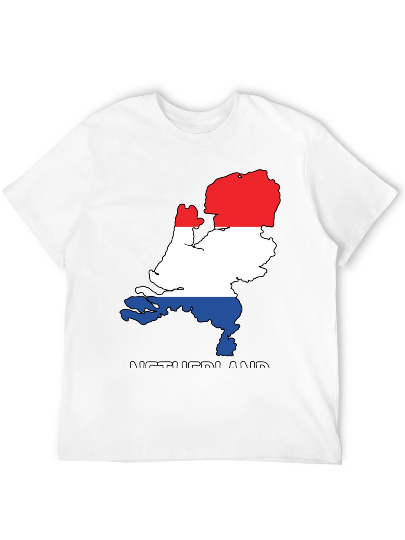 Netherlands Flag Map Graphic T-Shirt