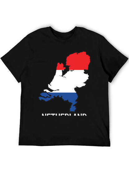 Netherlands Flag Map Graphic T-Shirt