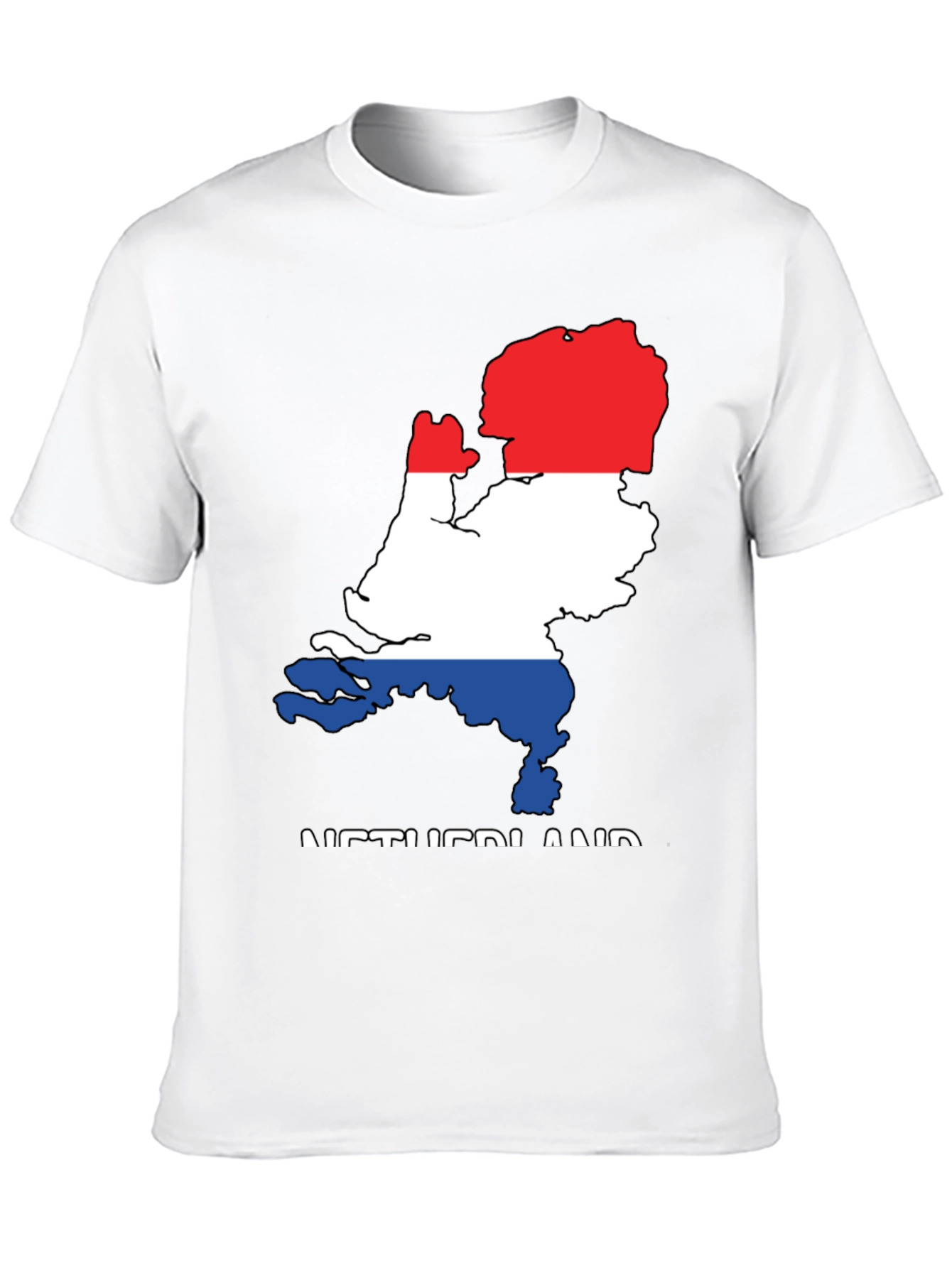 Netherlands Flag Map Graphic T-Shirt