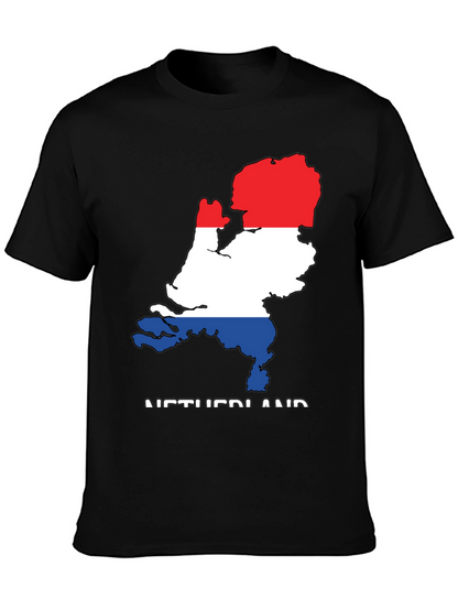 Netherlands Flag Map Graphic T-Shirt