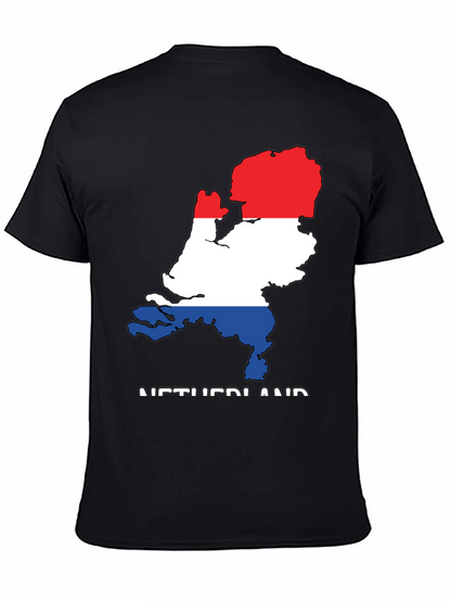 Netherlands Flag Map Graphic T-Shirt