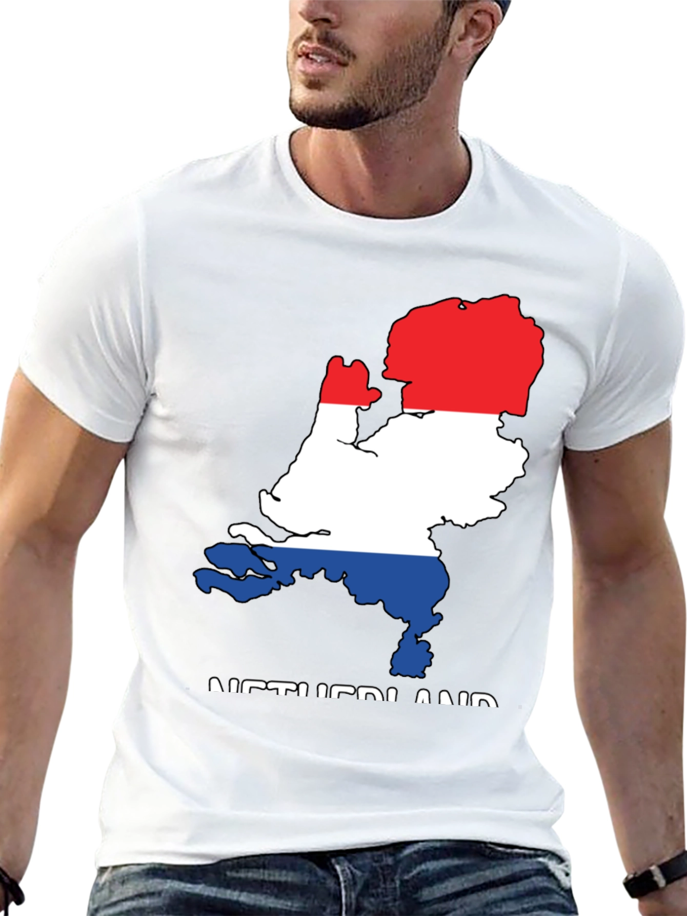 Netherlands Flag Map Graphic T-Shirt