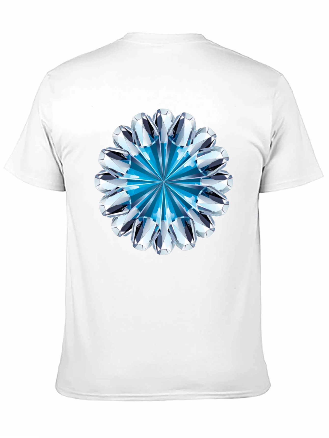 Diamond Flower Graphic Black T-Shirt