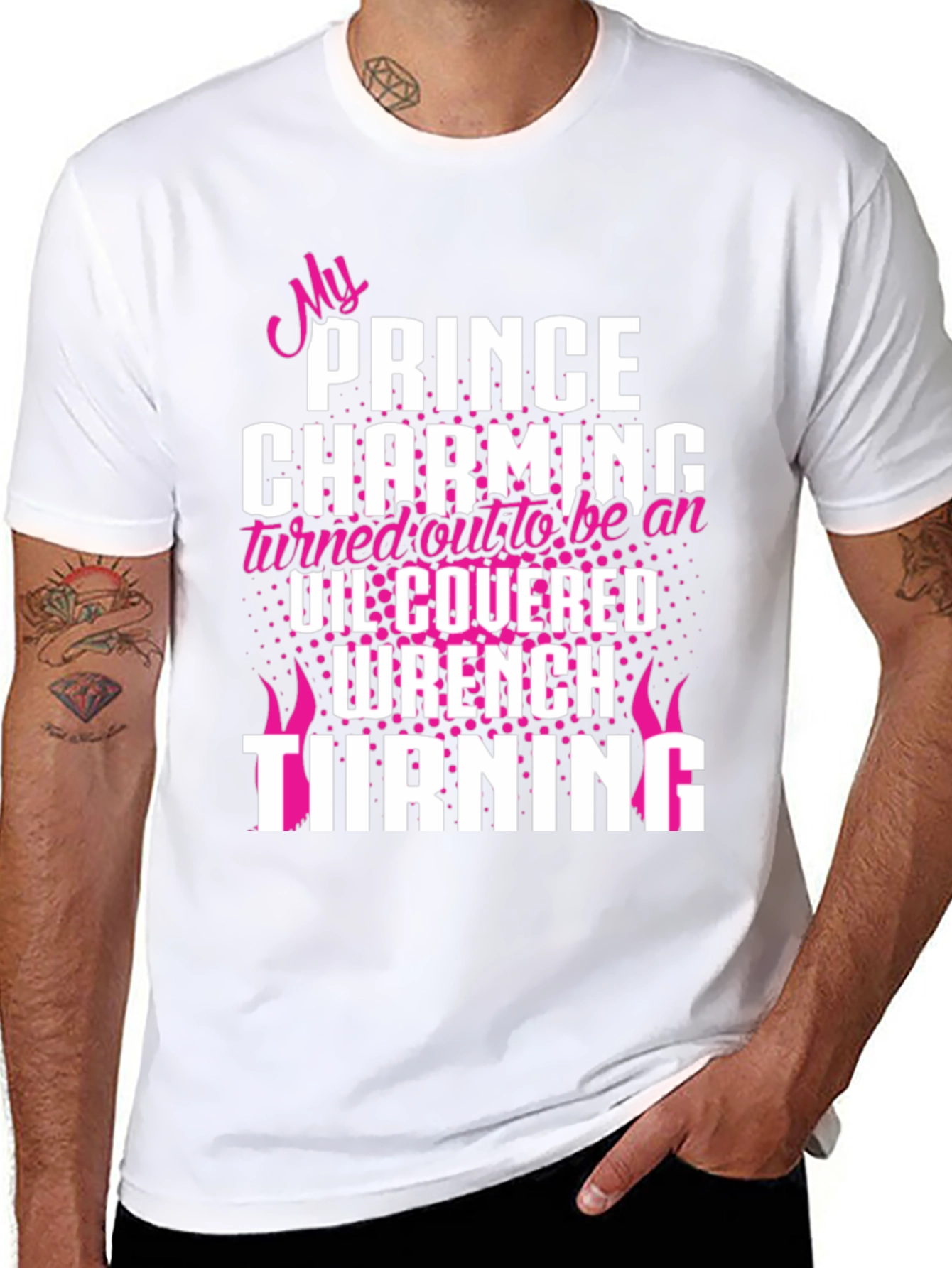 My Prince Charming Wrench Turning Black T-Shirt