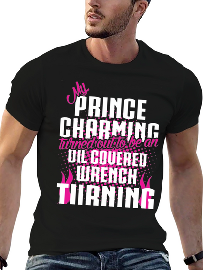 My Prince Charming Wrench Turning Black T-Shirt