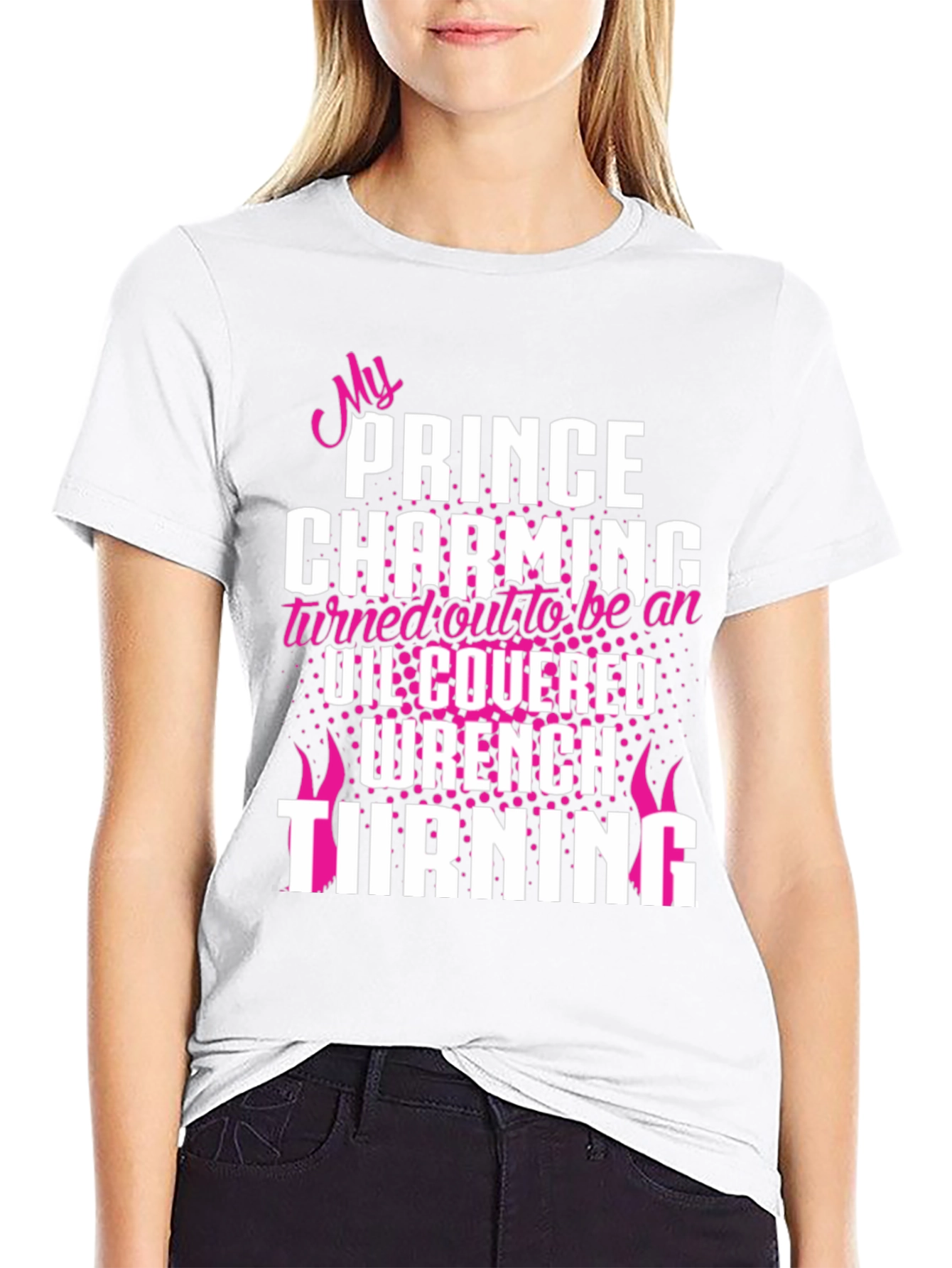 My Prince Charming Wrench Turning Black T-Shirt