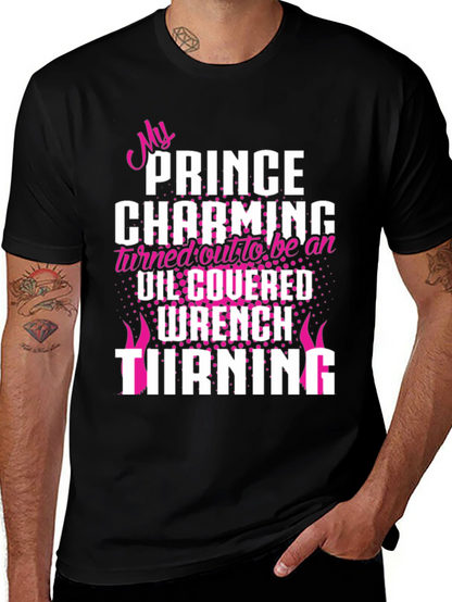 My Prince Charming Wrench Turning Black T-Shirt