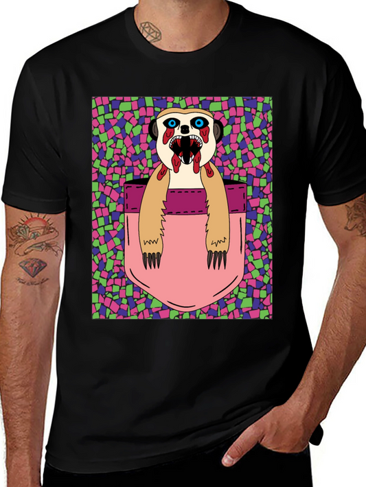 Zombie Meerkat Pocket Graphic T-Shirt