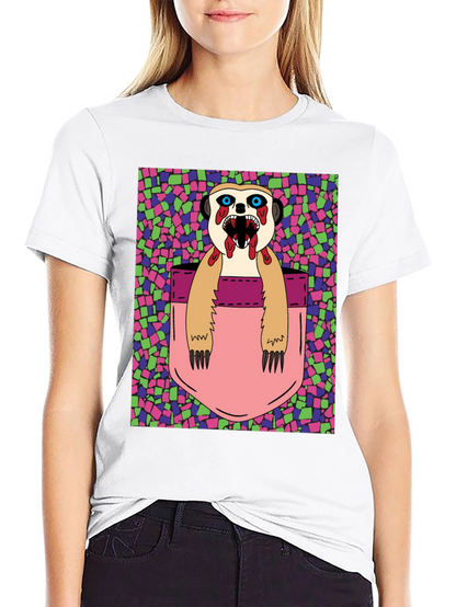 Zombie Meerkat Pocket Graphic T-Shirt