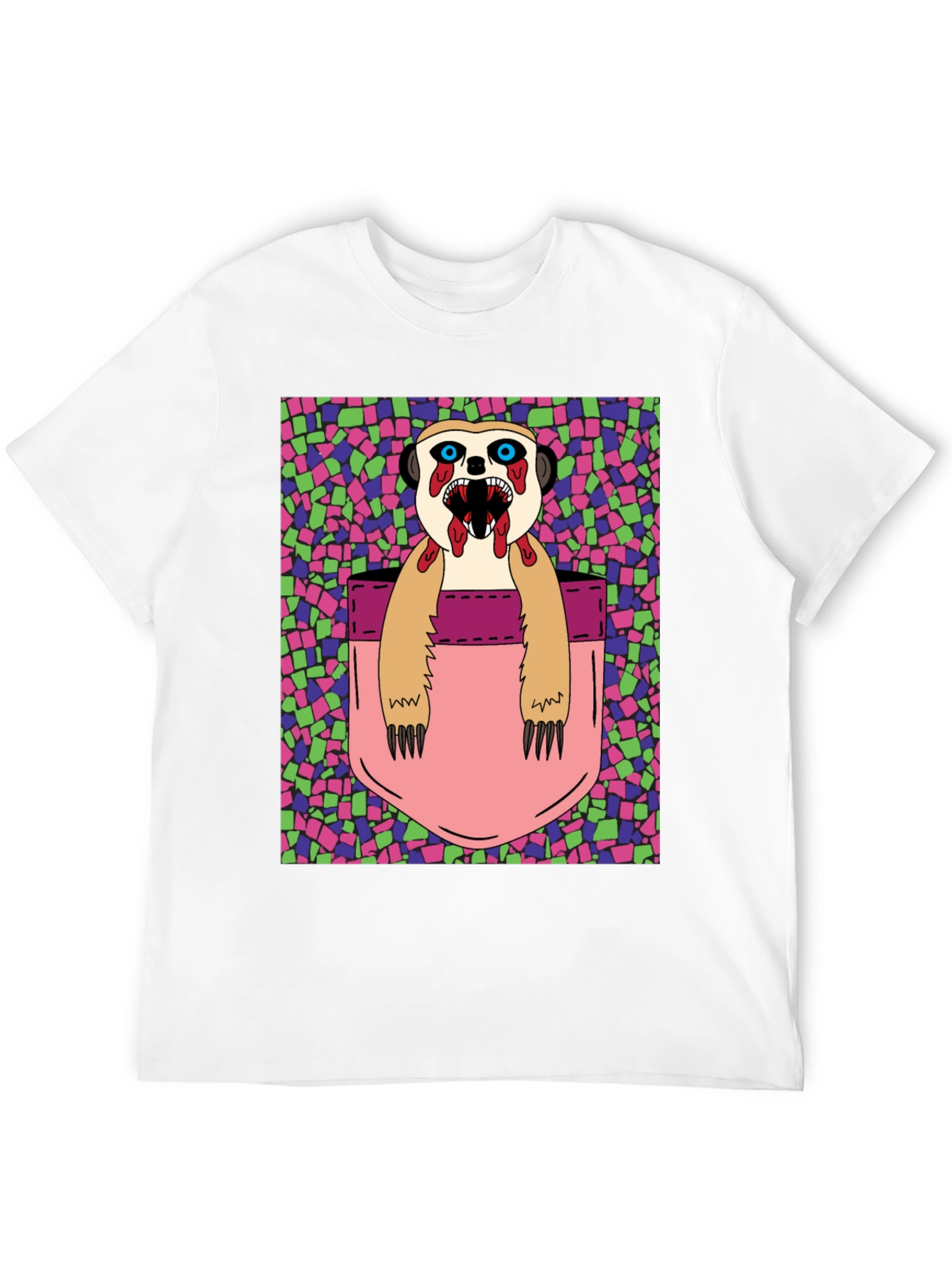 Zombie Meerkat Pocket Graphic T-Shirt
