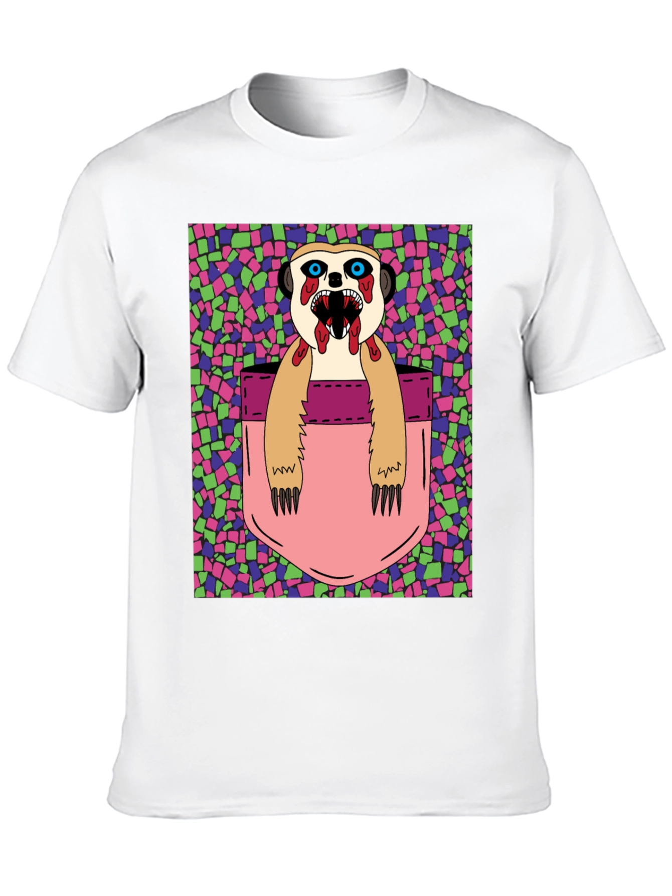 Zombie Meerkat Pocket Graphic T-Shirt