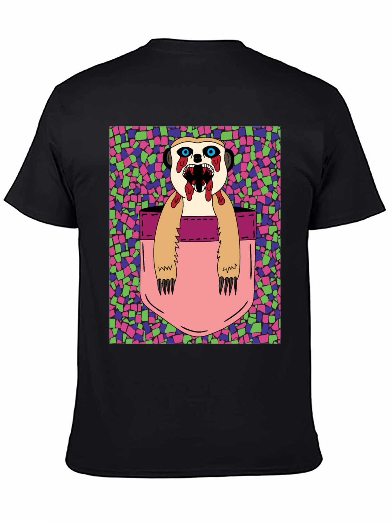 Zombie Meerkat Pocket Graphic T-Shirt